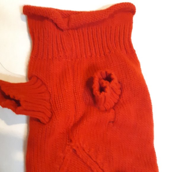 Small Pet Dog Kitty Red Knit Sweater Outfit NWOT - Picture 7 of 7